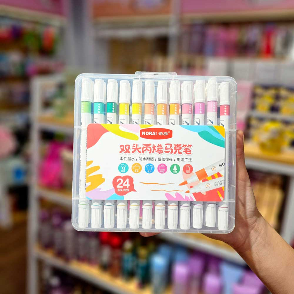 Rotuladores de Pintura Acrílica - Doble Punta para Creaciones Increíbles 24 colores