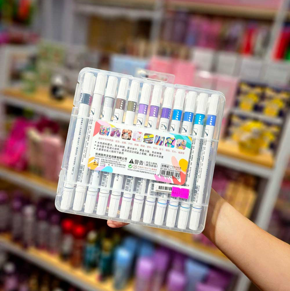 Rotuladores de Pintura Acrílica - Doble Punta para Creaciones Increíbles 24 colores