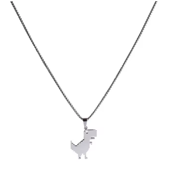 Collar Dinosaurio Pixelado
