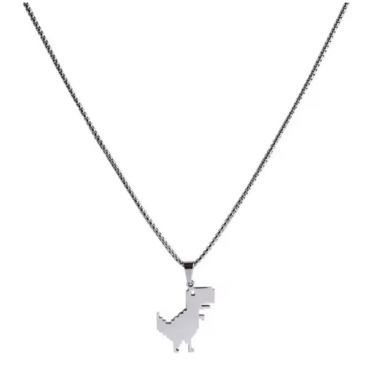 Collar Dinosaurio Pixelado