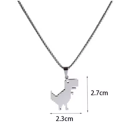 Collar Dinosaurio Pixelado