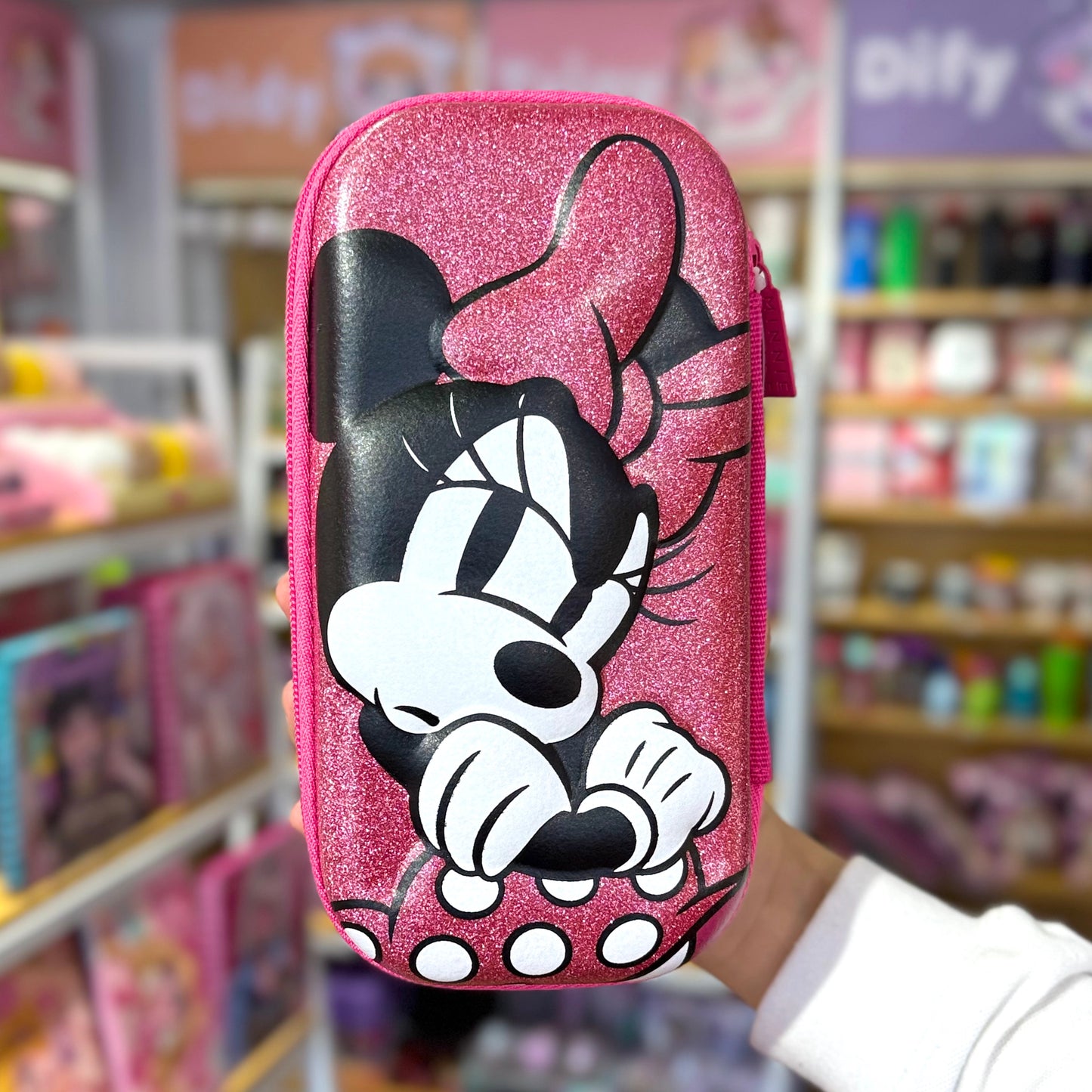 Estuche Minnie con Brillo