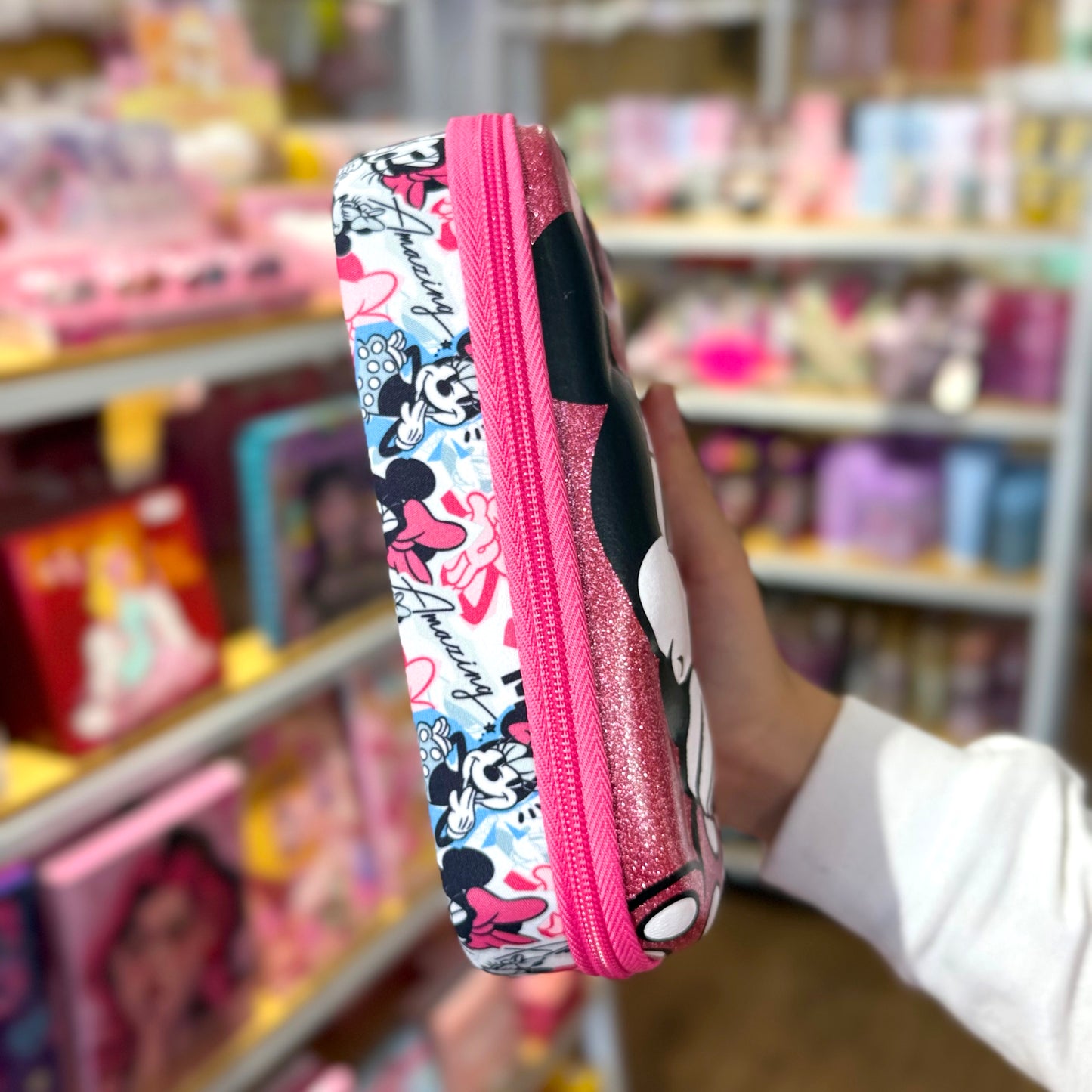 Estuche Minnie con Brillo