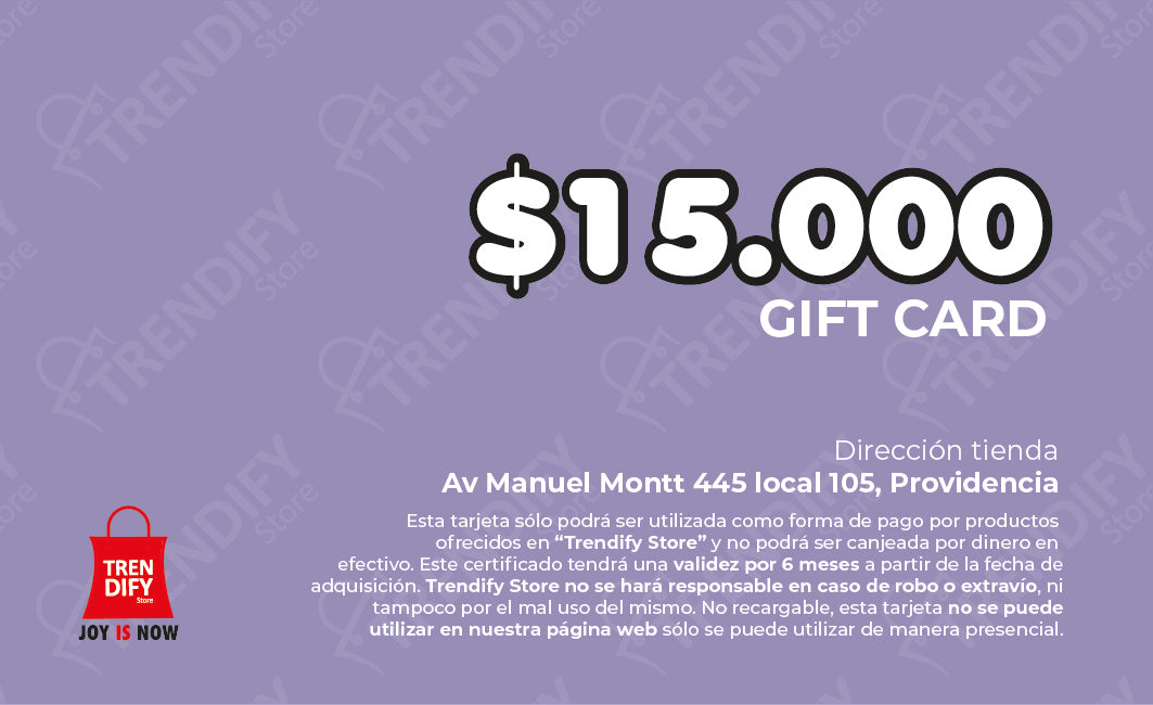 Gift Card $15.000