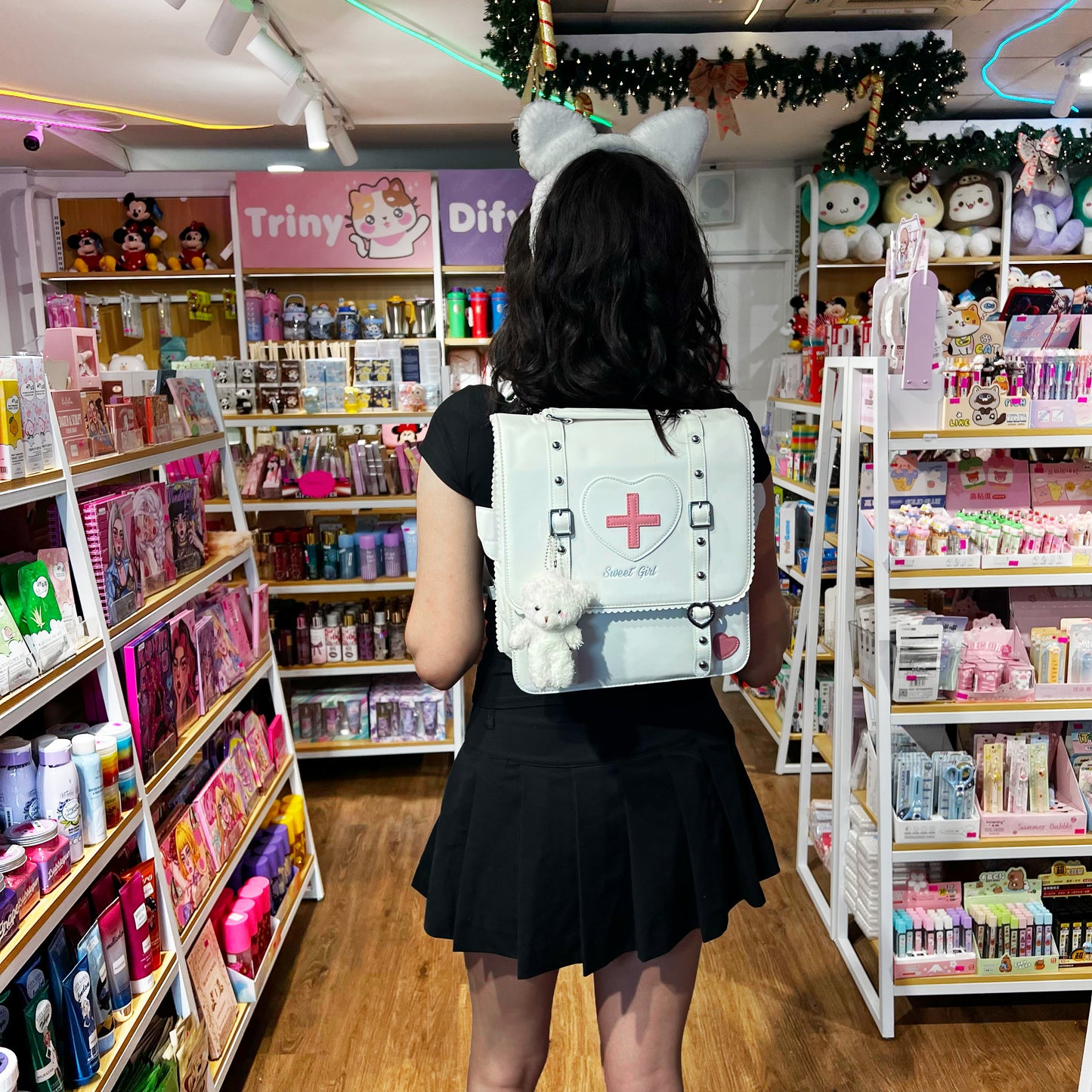 Mochila Enfermera Kawaii Blanca