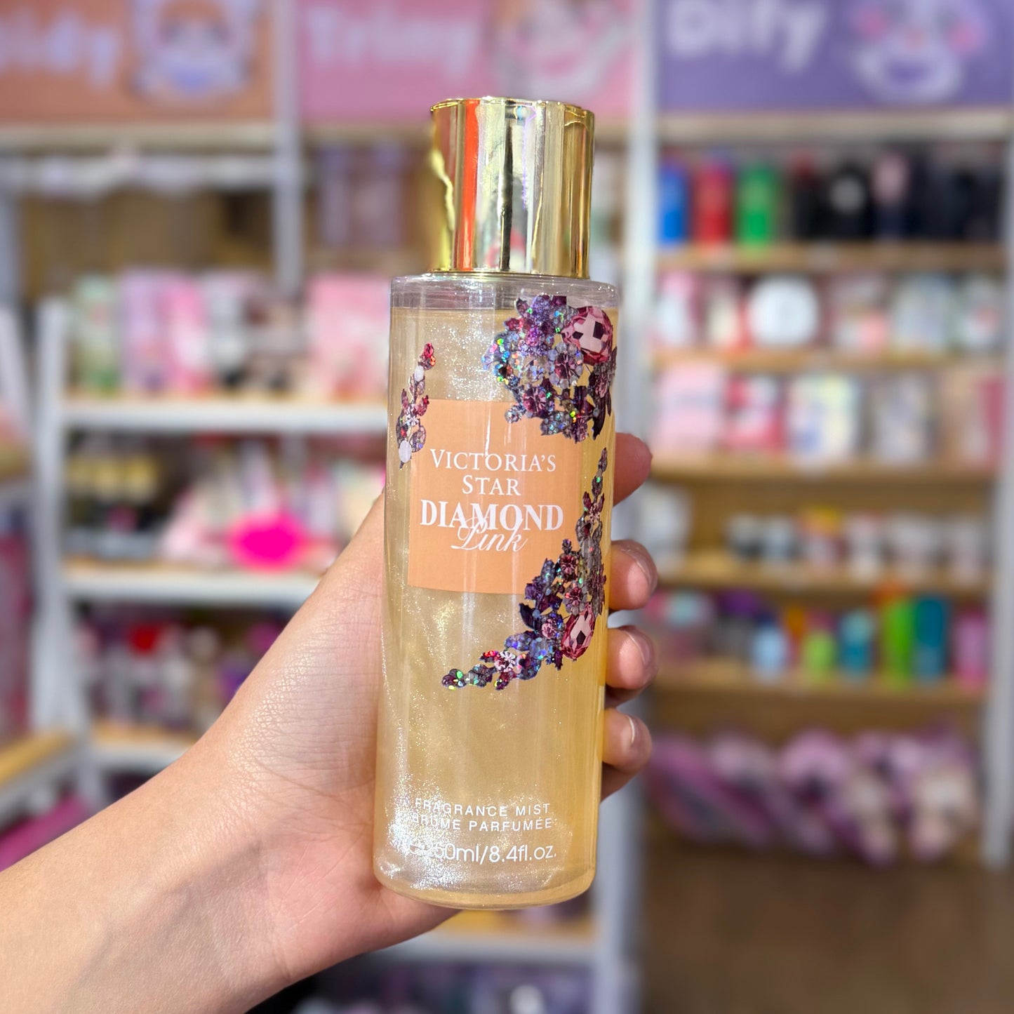Fragancia con Glitter Victoria's Star Diamond Pink
