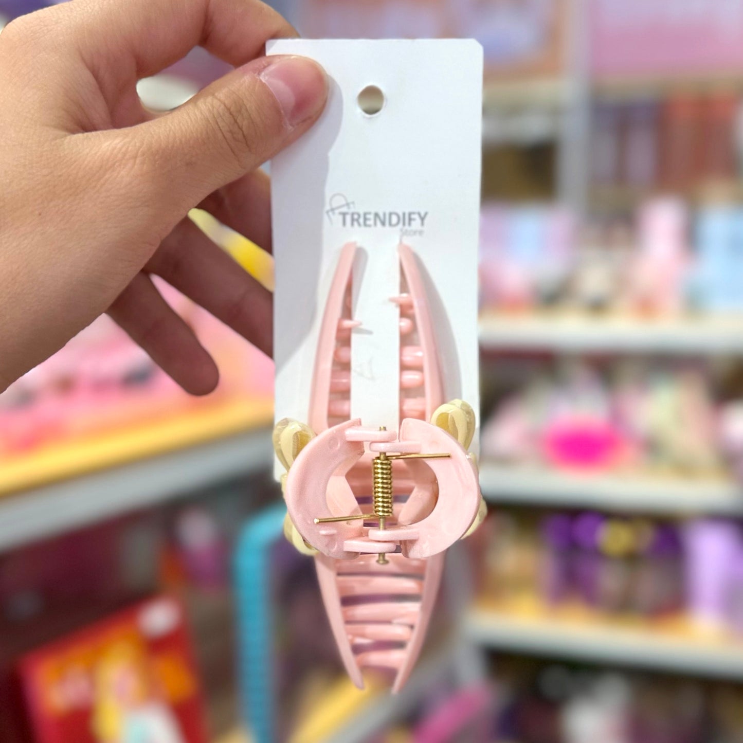Pinza De Pelo Rosada