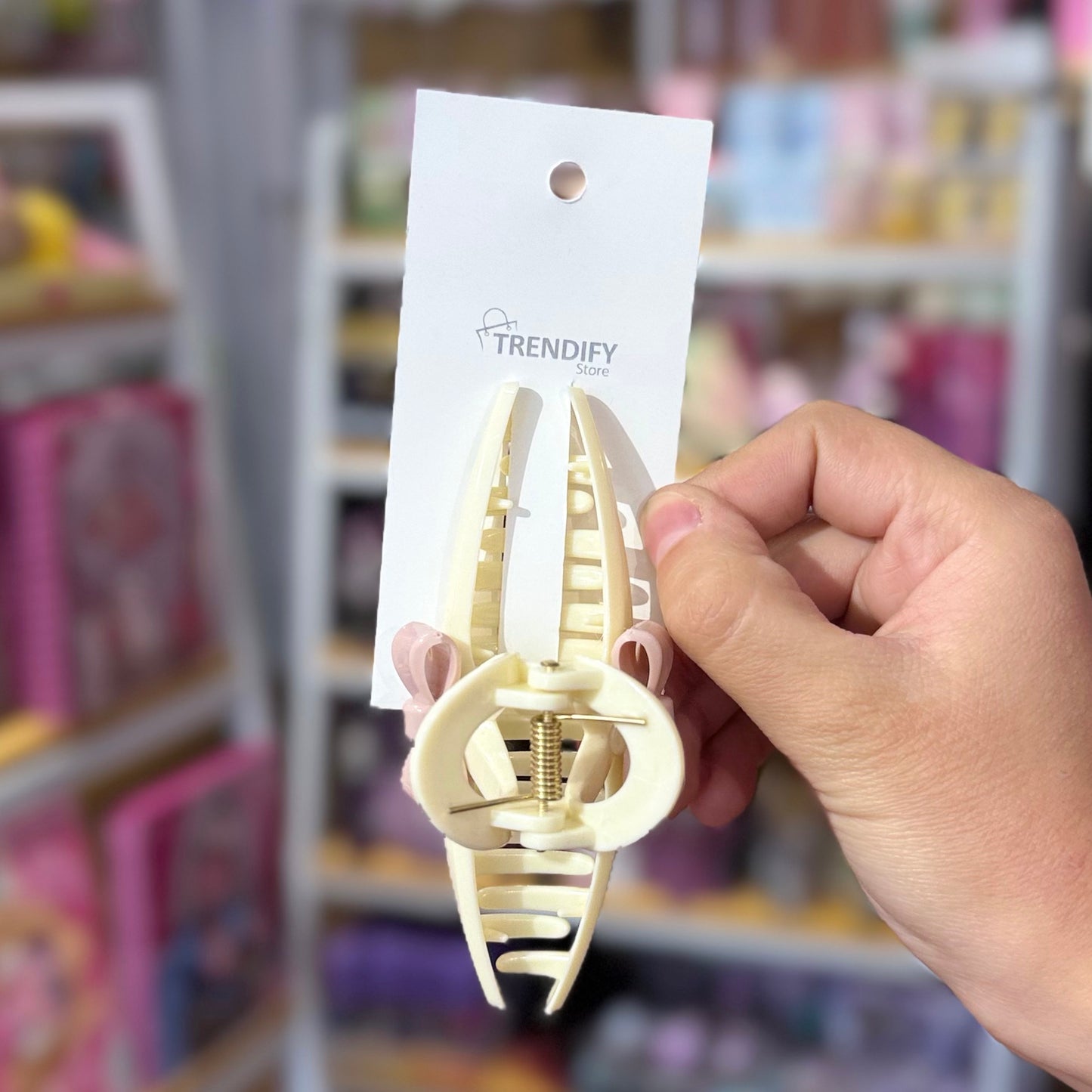 Pinza De Pelo Blanca
