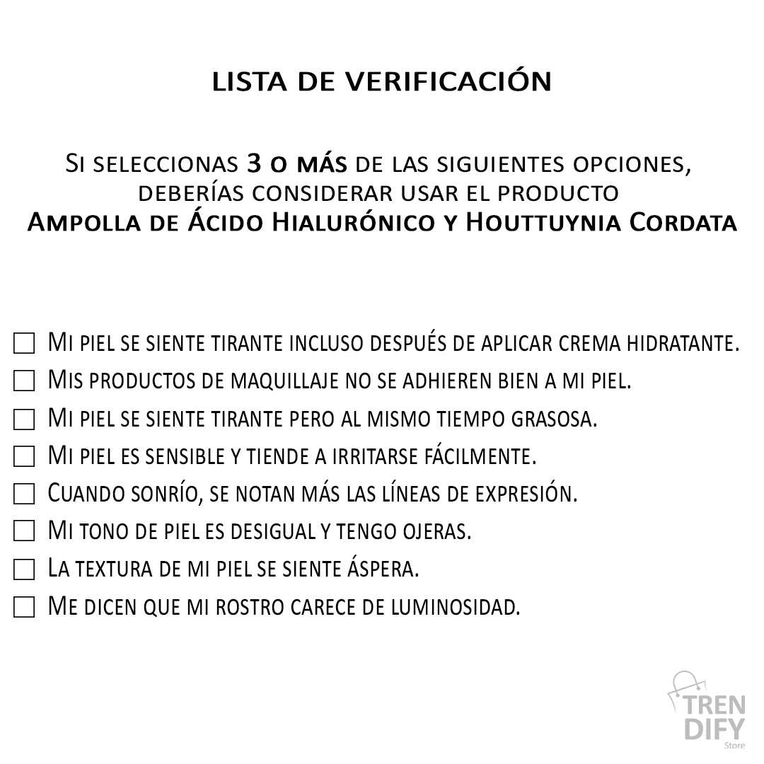Ampolla de Ácido Hialurónico y Houttuynia Cordata