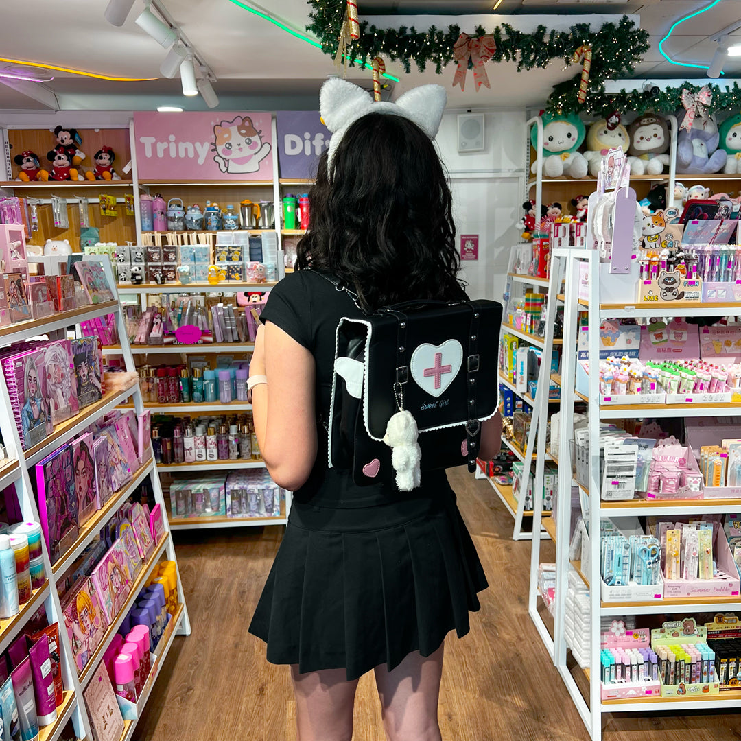 Mochila Enfermera Kawaii Negra