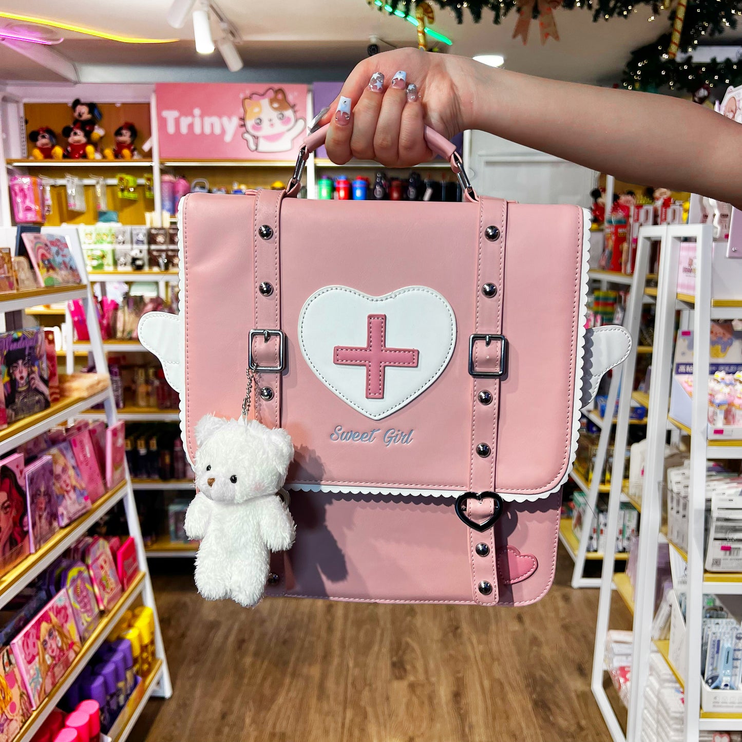 Mochila Enfermera Kawaii Rosada