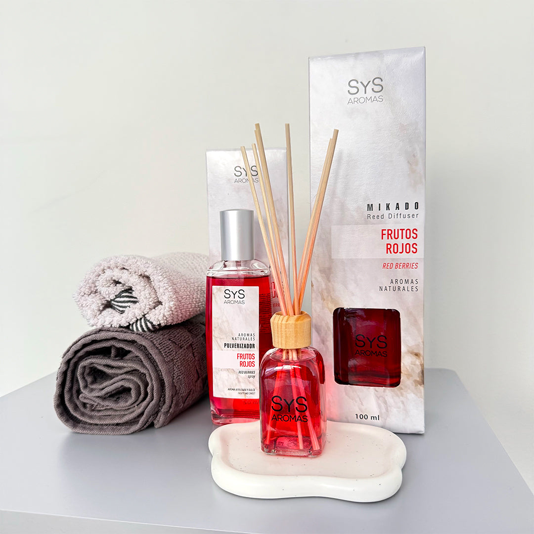 Pack de Aromatizantes Frutos Rojos – Difusores y Pulverizador