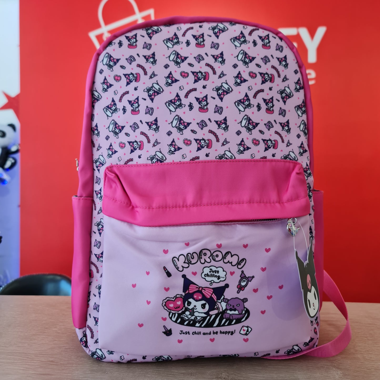 Mochila Kuromi rosada