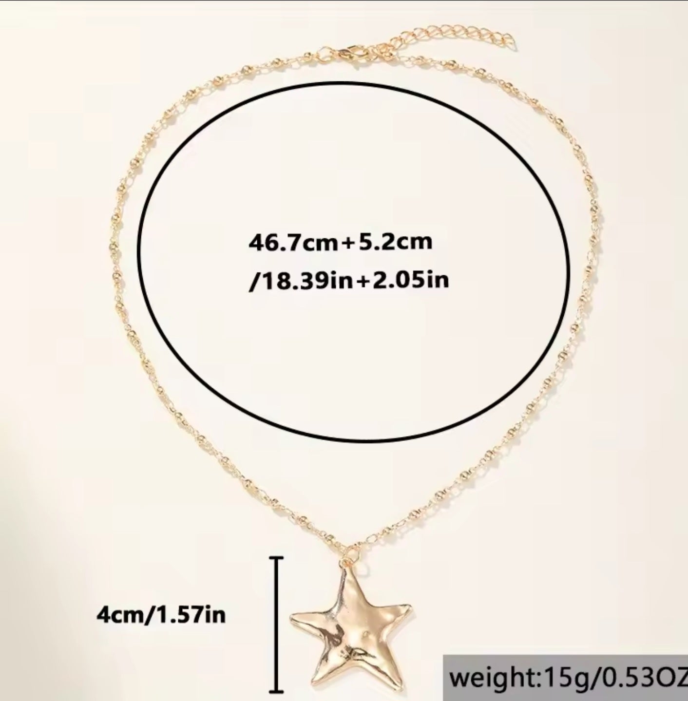 Collar dorado con colgante de Estrella