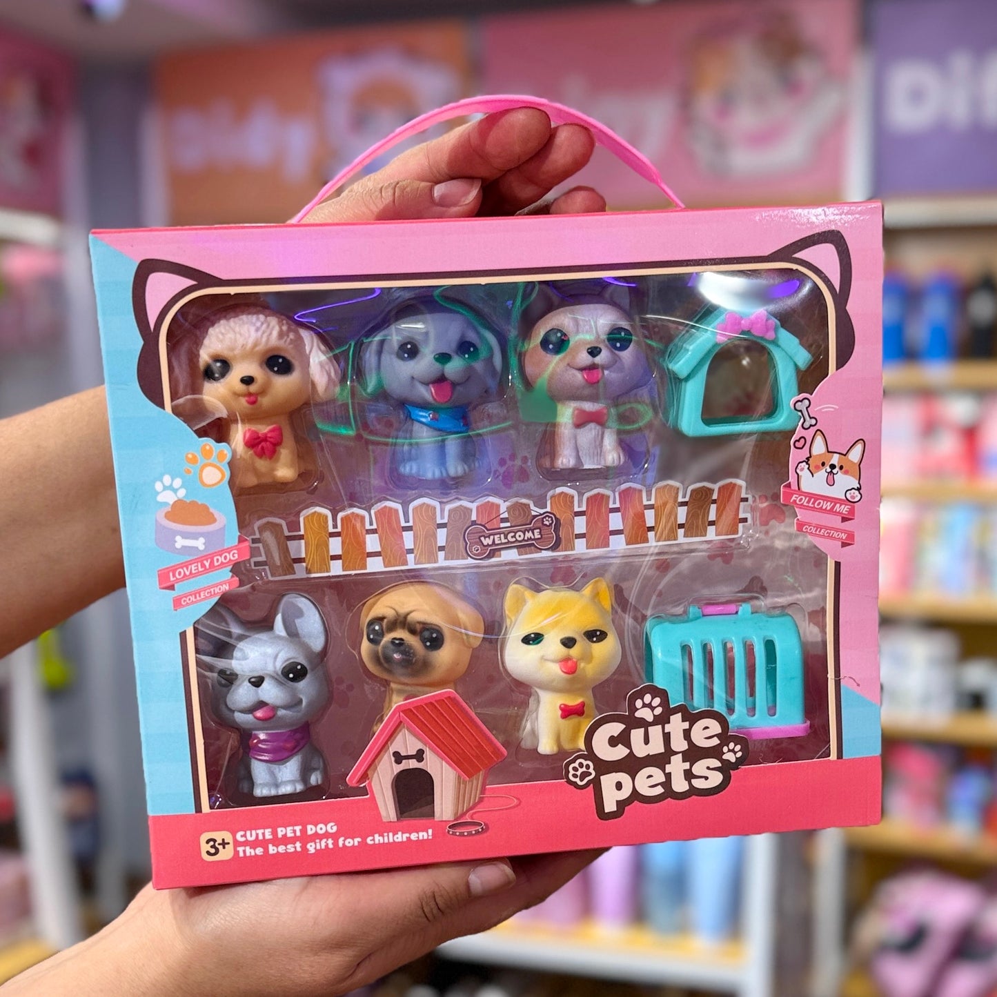 Set de Cachorros de Juguete con Casita - Cute Pets
