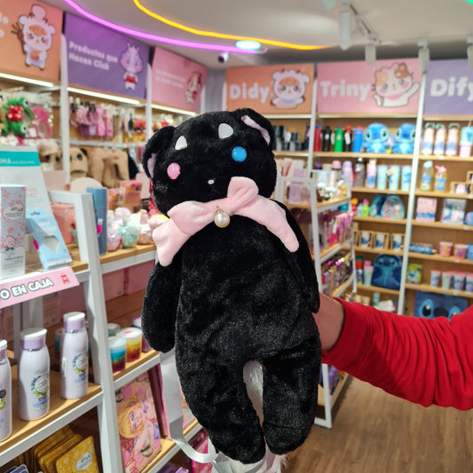 Mochila gato de peluche