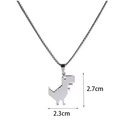 Collar Dinosaurio Pixelado