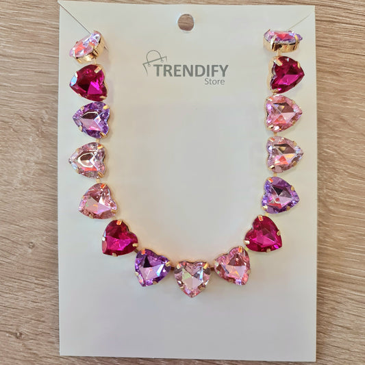 Collar de corazones