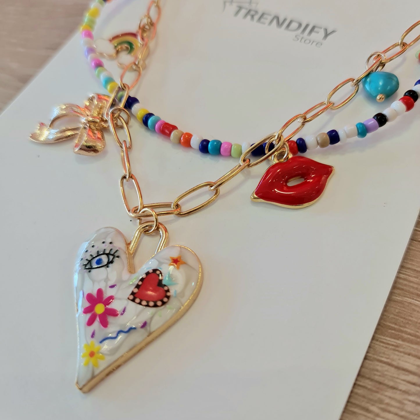 Set collar multicapa bohemio