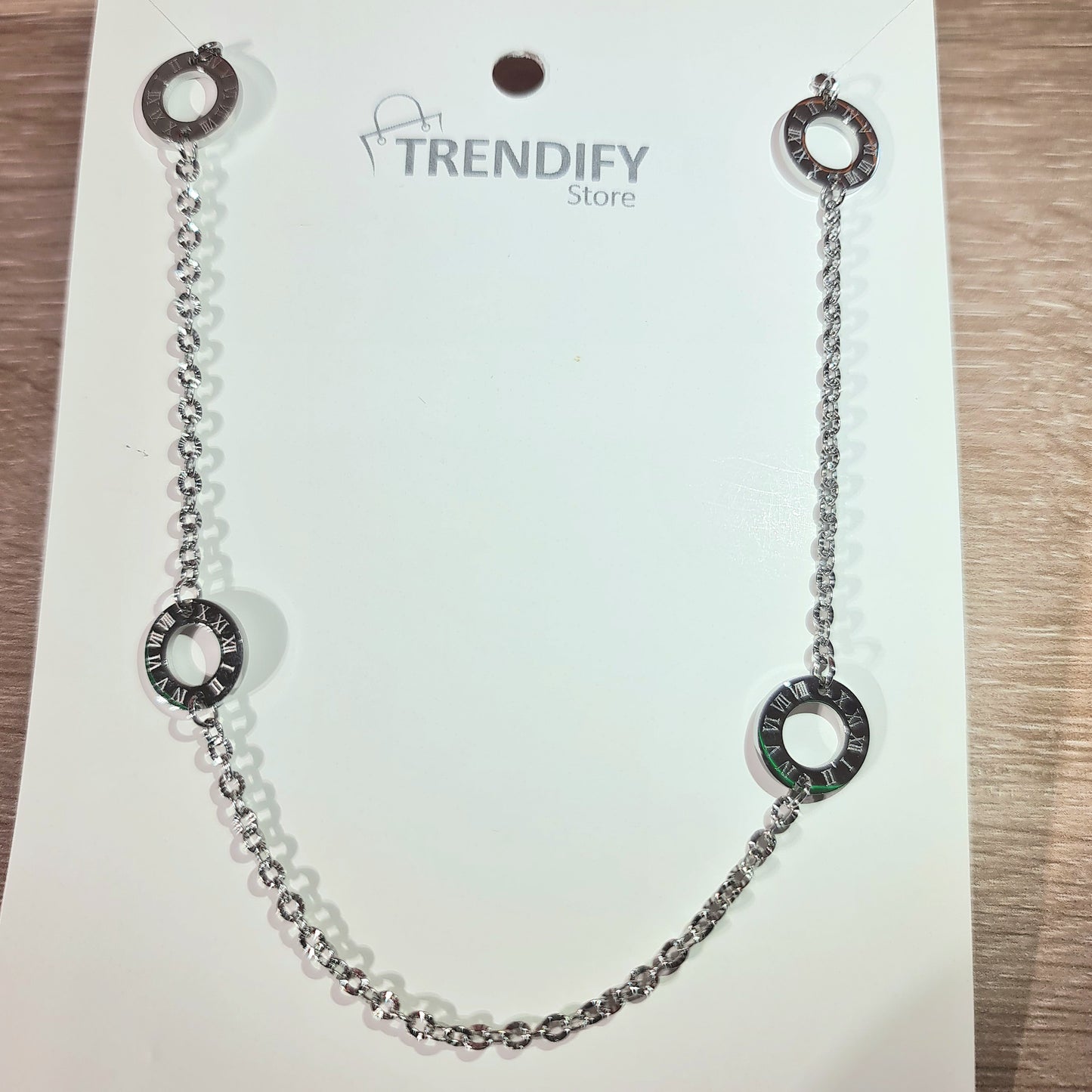 Collar plateado largo Acero Inox