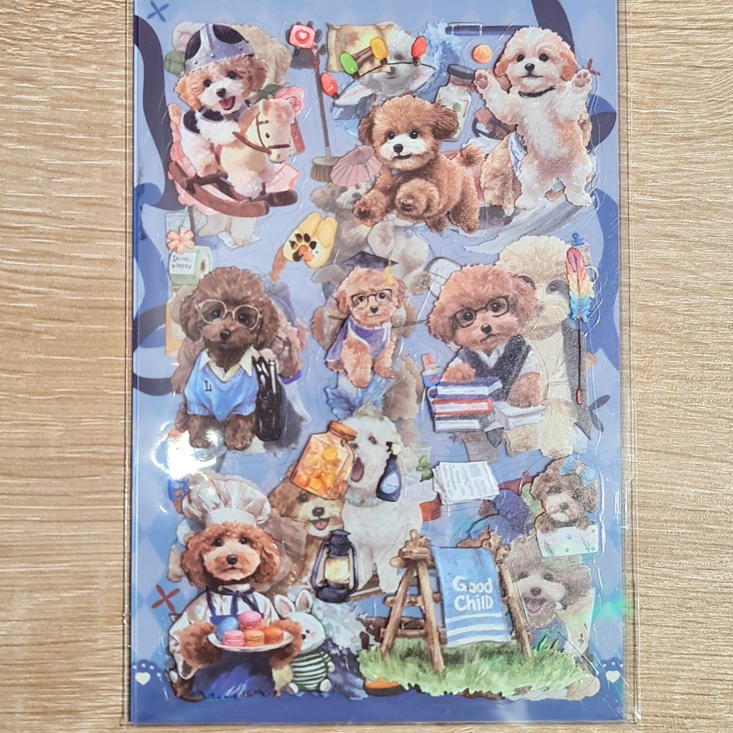 Set Stickers perritos puddle