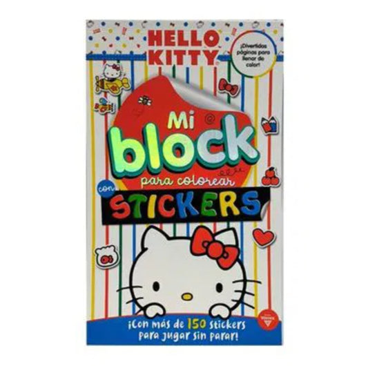Block de Stickers para colorear Hello Kitty
