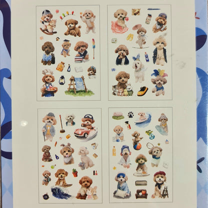 Set Stickers perritos puddle