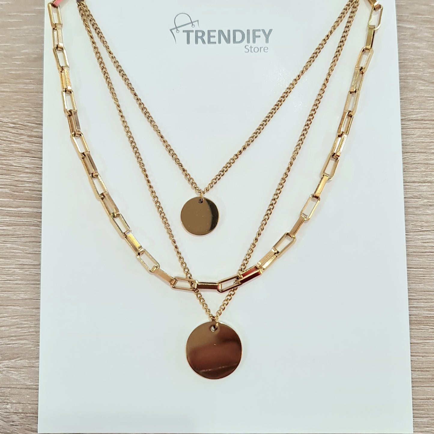 Collar Acero Inoxidable Tres capas